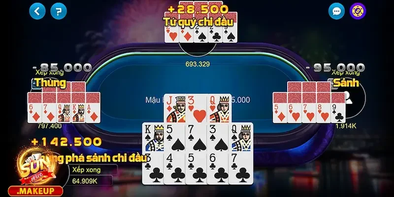 Đánh bài mậu binh - Luật chơi và mẹo chơi hiệu quả 3 Các trường hợp thắng trắng trong đánh bài mậu binh